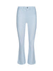 KENDRA COATED CROPPED FLARE JEAN IN PALE MIST BLUE