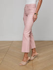 KENDRA COATED CROPPED FLARE JEAN IN PALE ROSE