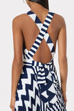 ORIA PATCHWORK CHEVRON DRESS