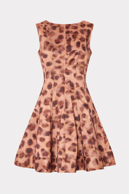 POPPY LEOPARD PRINT TAFFETA MINI DRESS