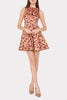 POPPY LEOPARD PRINT TAFFETA MINI DRESS