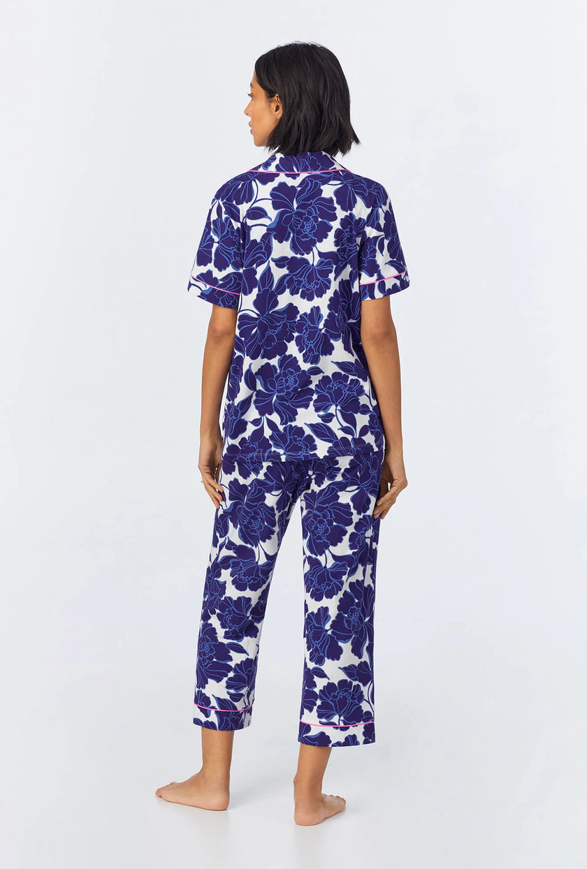 SHORT SLEEVE CLASSIC STRETCH JERSEY CROPPED PJ SET