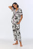 SHORT SLEEVE CLASSIC STRETCH JERSEY CROPPED PJ SET