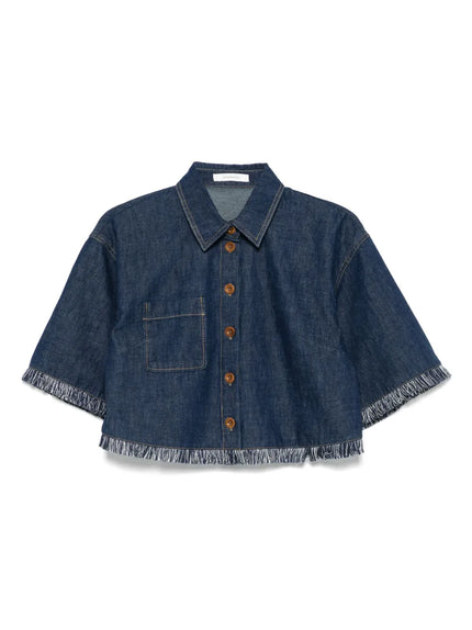 RHIANNON FRINGE DENIM SHIRT