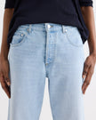 CROPPED MID RISE JEANS IN DENIM