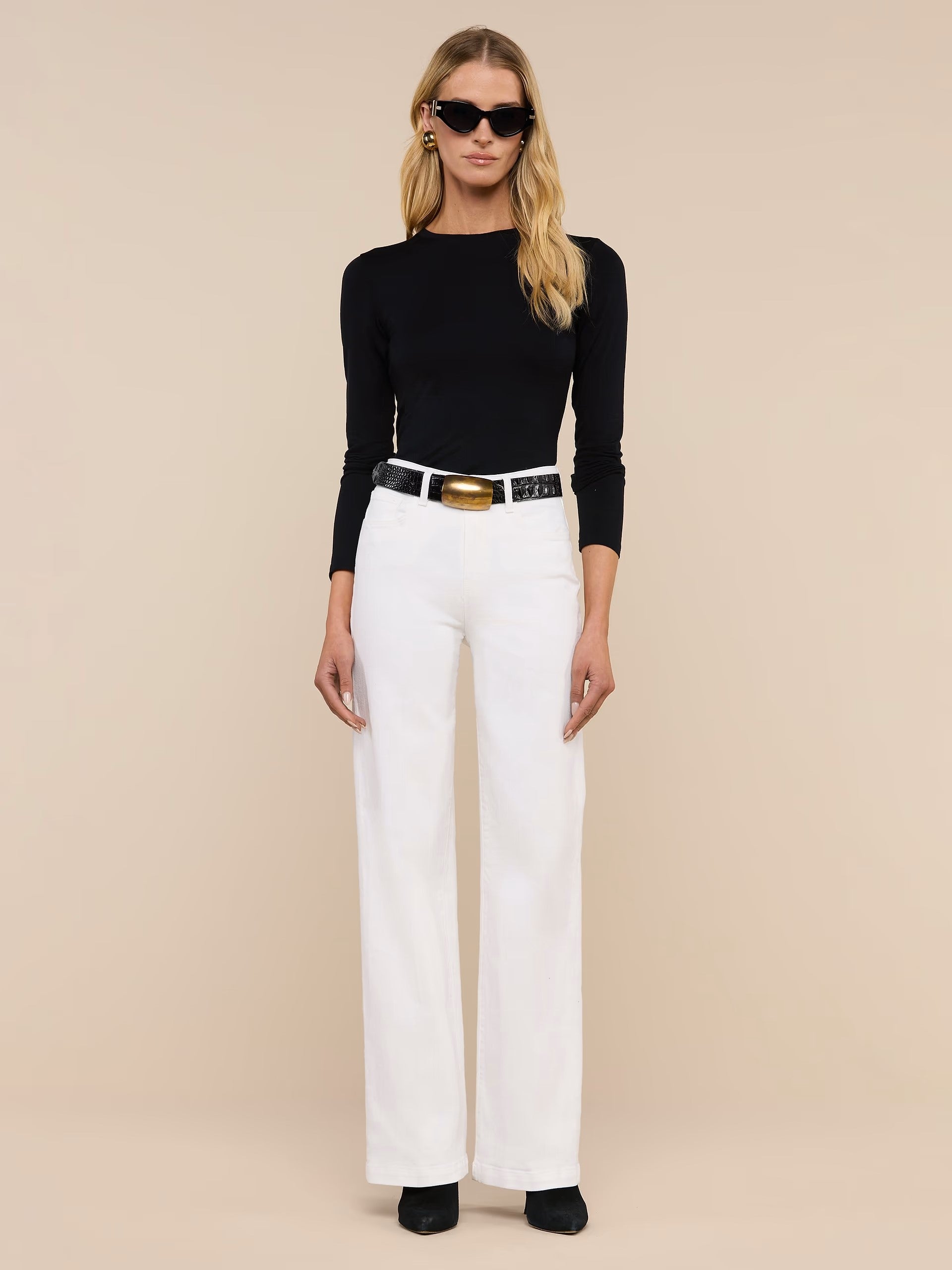 SCOTTIE WIDE LEG JEAN IN BLANC