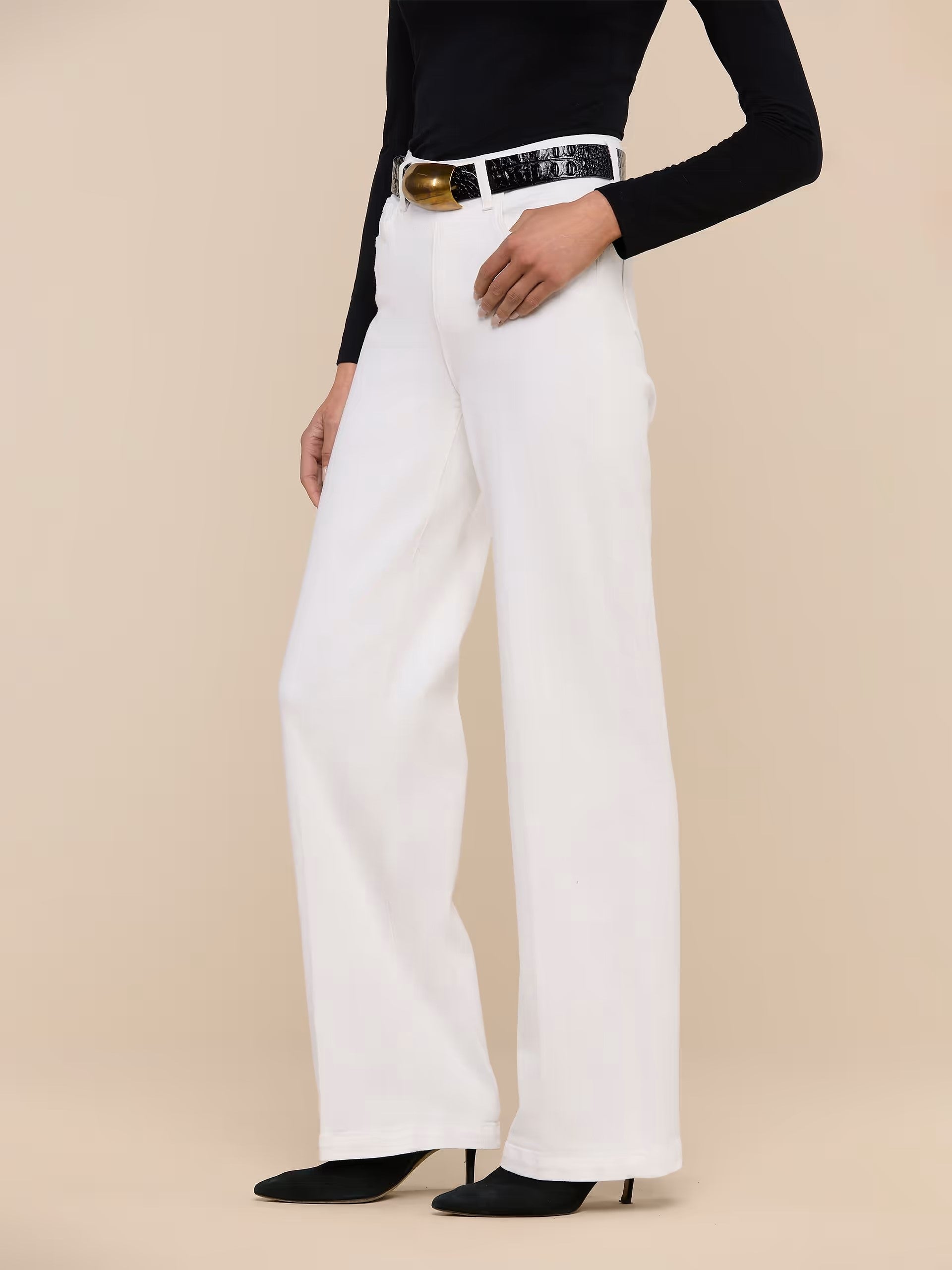 SCOTTIE WIDE LEG JEAN IN BLANC