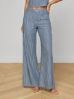 AMARA WIDE LEG PANT IN AZURE BLUE STRIPE