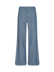 AMARA WIDE LEG PANT IN AZURE BLUE STRIPE