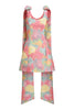 GITA SHERBERT FLORAL BROCADE MINI DRESS