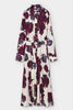 AEONIUM FLORAL PRINT SILK SHIRT DRESS