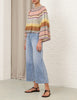COCO STRIPE BELL SLEEVE TOP