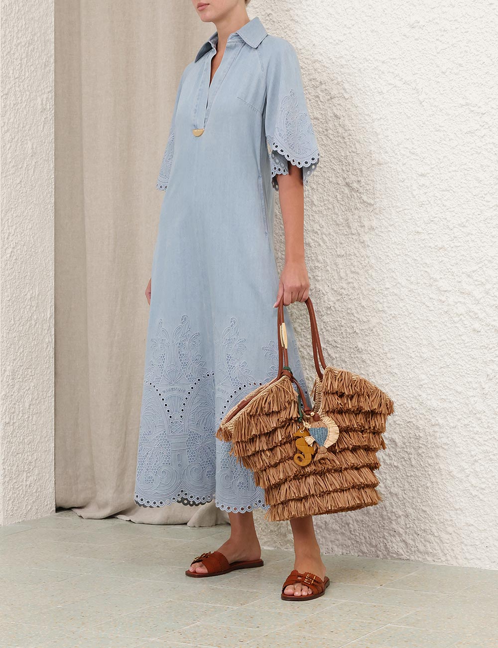 DAYLIGHT DENIM MIDI DRESS