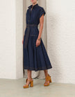 DENIM MIDI DRESS