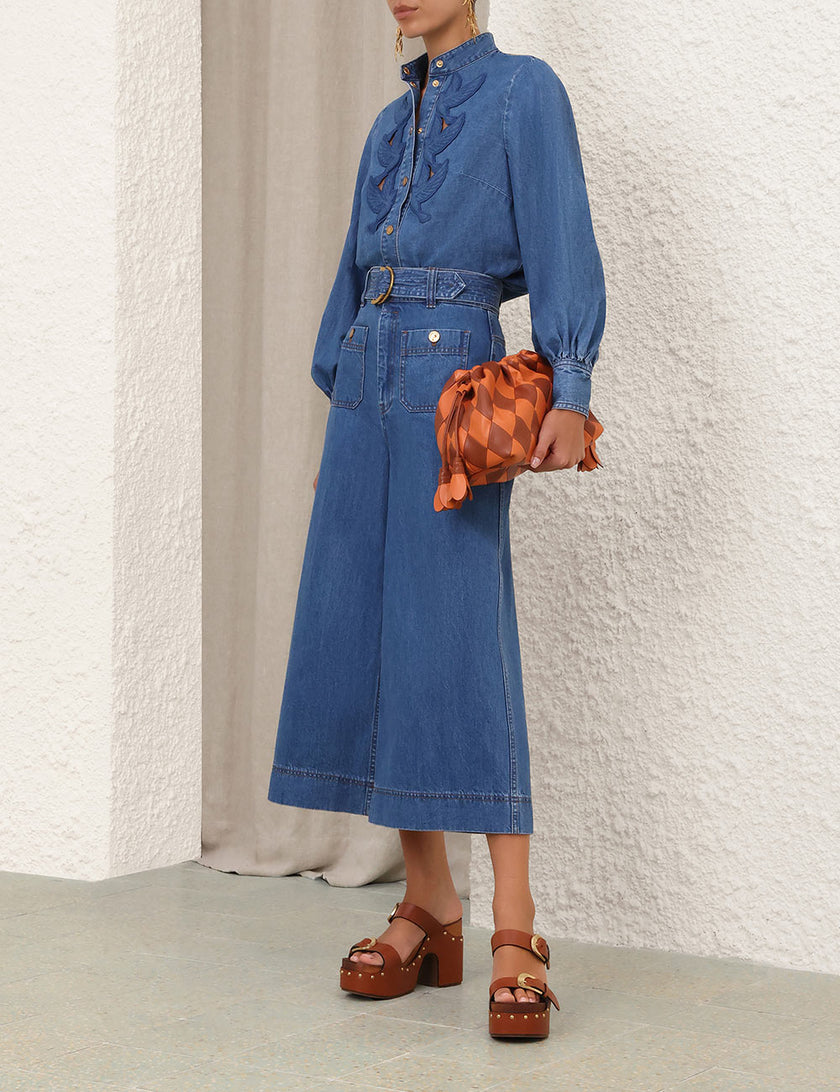 DENIM CULOTTE