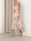 LUNA RUFFLE MIDI DRESS