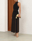 VALIANT METALLIC HALTER DRESS