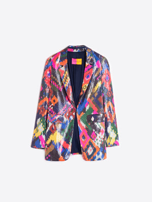 ANDREA IKAT SEQUIN JACKET