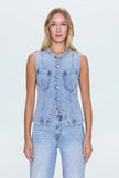 GIA FITTED COLLARLESS VEST