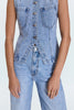 GIA FITTED COLLARLESS VEST
