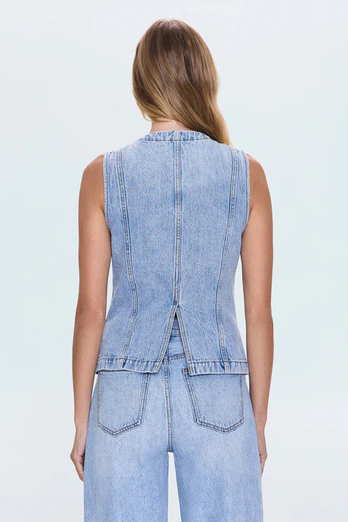 GIA FITTED COLLARLESS VEST