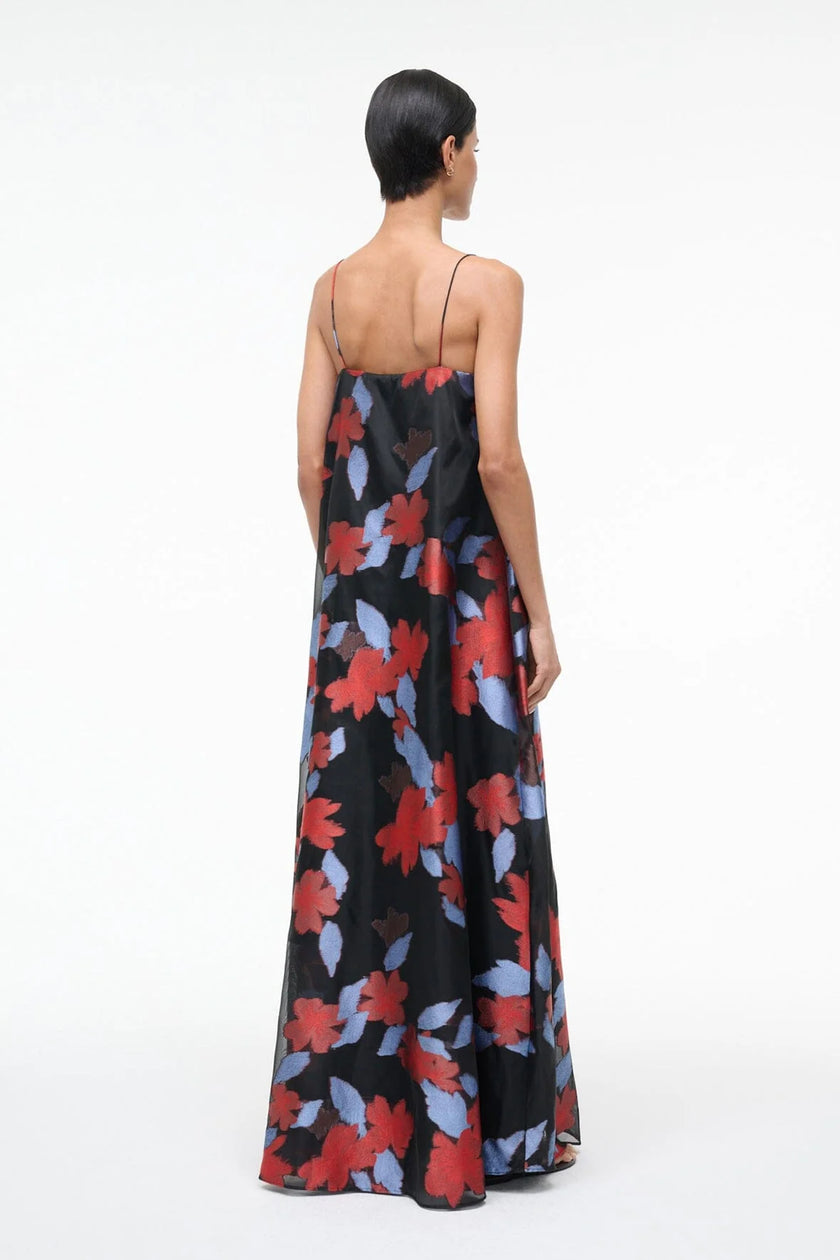 DELFINA DRESS NIGHT GARDEN JACQUARD