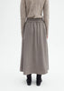 DRAWSTRING MIDI SKIRT IN WOOL CASHMERE