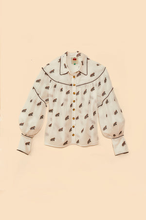 EMBROIDERED HORSES BLOUSE