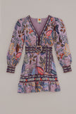 WILD NIGHT LAVENDER LONG SLEEVE MINI DRESS