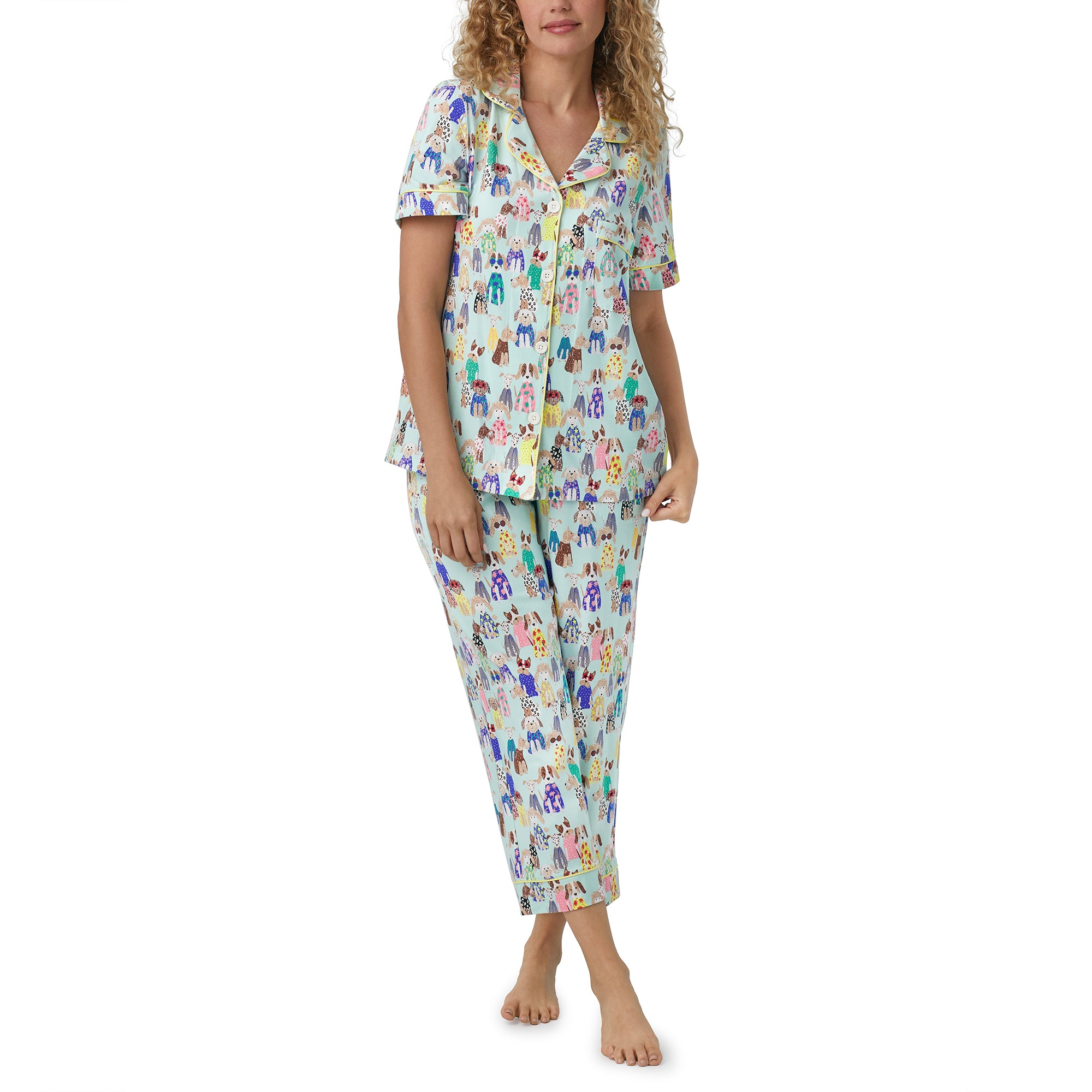 SHORT SLEEVE CROPPED PJ SET