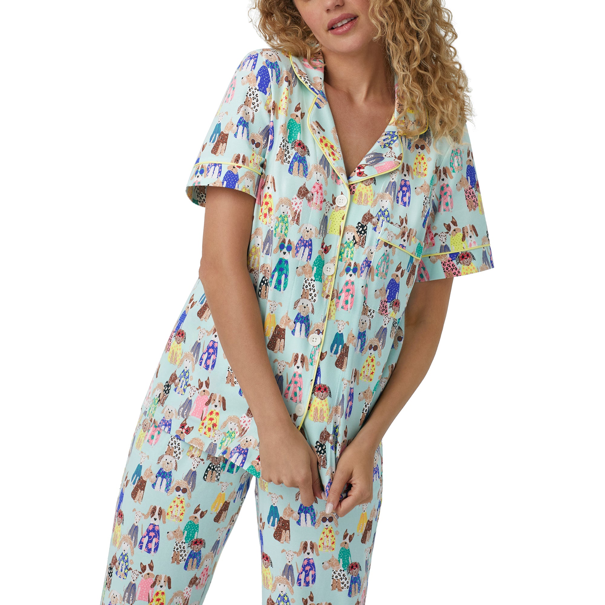 SHORT SLEEVE CROPPED PJ SET