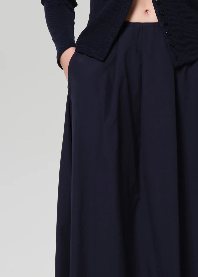 EMI POPLIN SKIRT IN NAVY