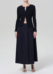 EMI POPLIN SKIRT IN NAVY