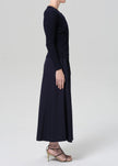 EMI POPLIN SKIRT IN NAVY
