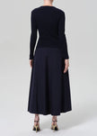 EMI POPLIN SKIRT IN NAVY