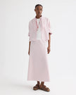 A LINE SKIRT IN COTTON STRIPES