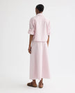 A LINE SKIRT IN COTTON STRIPES