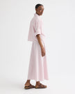A LINE SKIRT IN COTTON STRIPES