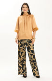 LANEY CHARMEUSE FEATHER TOP