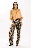 LANEY CHARMEUSE FEATHER TOP
