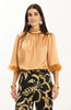LANEY CHARMEUSE FEATHER TOP