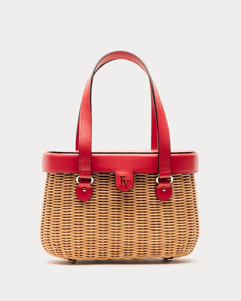 WILLOW WICKER BASKET IN RED