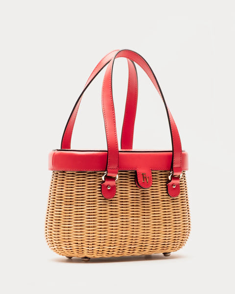 WILLOW WICKER BASKET IN RED