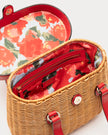 WILLOW WICKER BASKET IN RED
