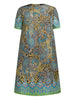 SILK MINI TUNIC WITH ANIMAL AND PAISLEY PRINT