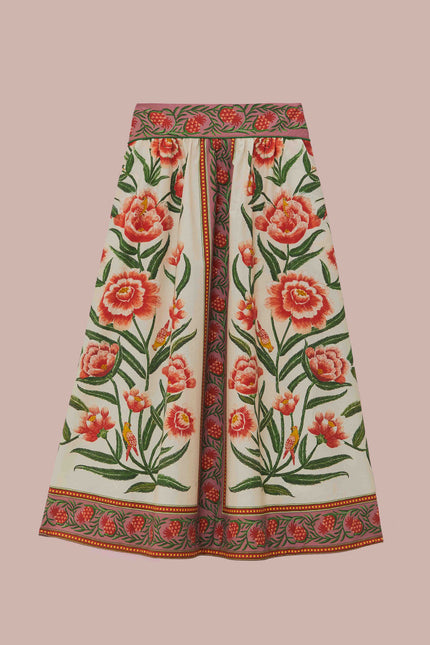 AINIKA DELICATE FLORAL MIDI SKIRT