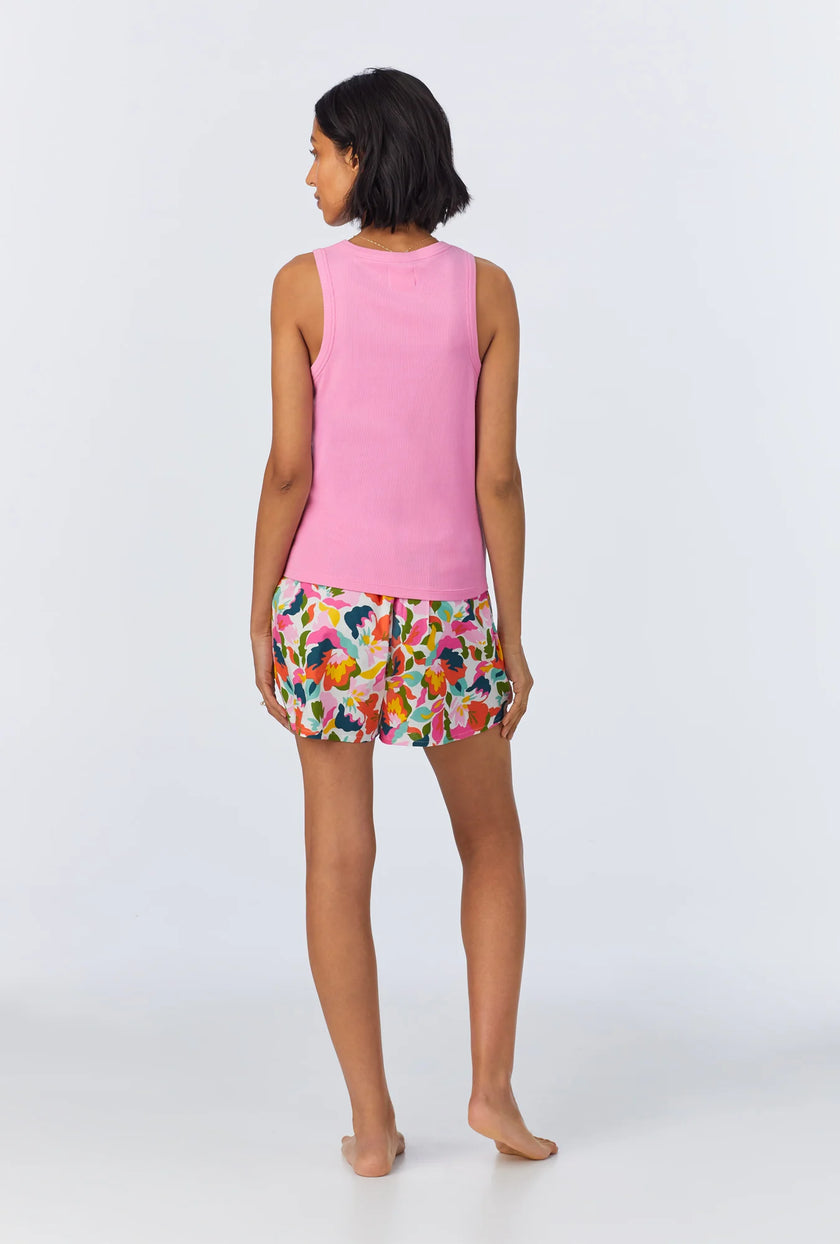 LUCIA KNIT TANK WOVEN COTTON POPLIN BOXER PJ ET