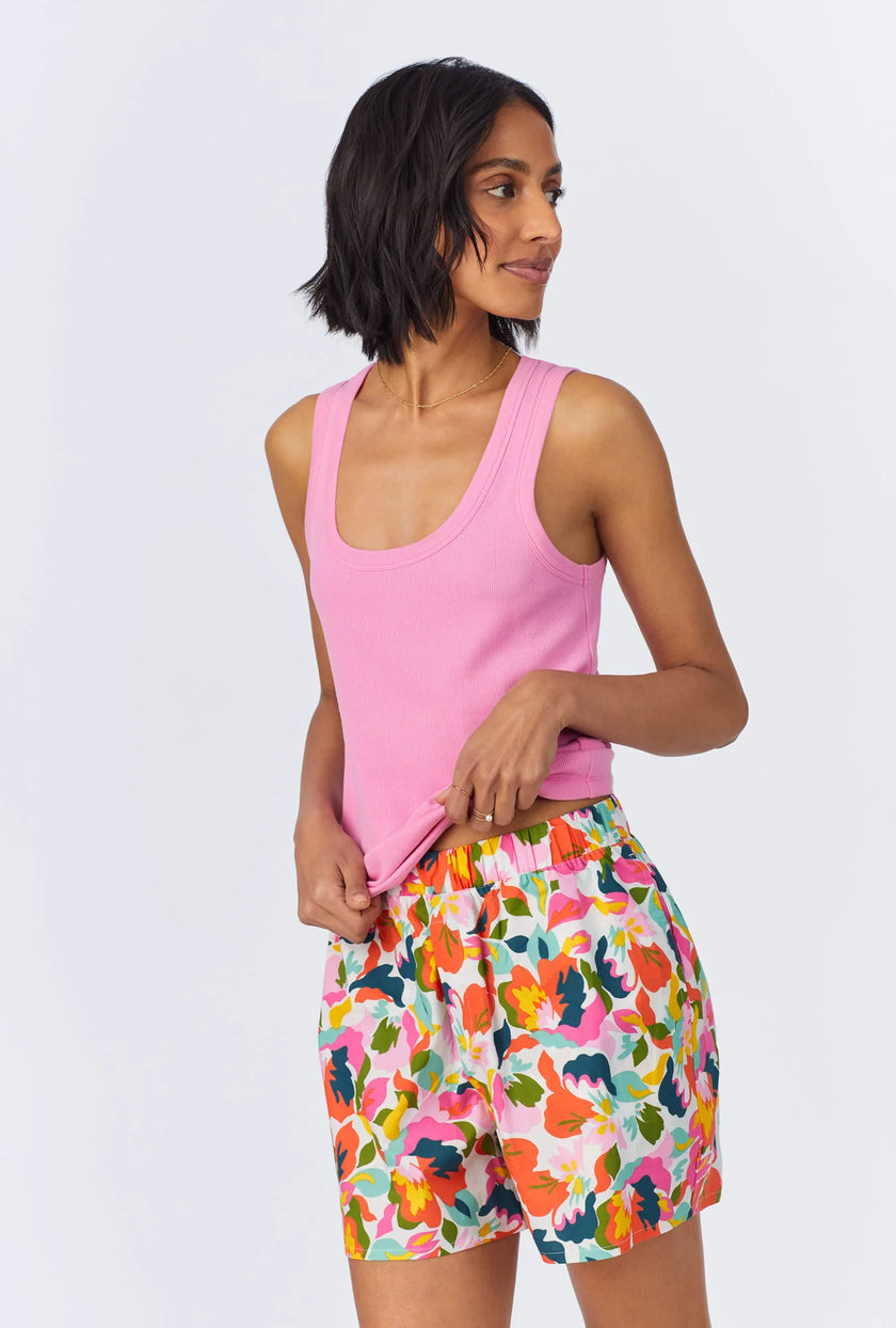 LUCIA KNIT TANK WOVEN COTTON POPLIN BOXER PJ ET