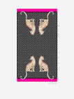 LEOPARD AND STAR PRINT FOULARD