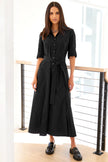 LONG LANIE DRESS IN WEATHERCLOTH